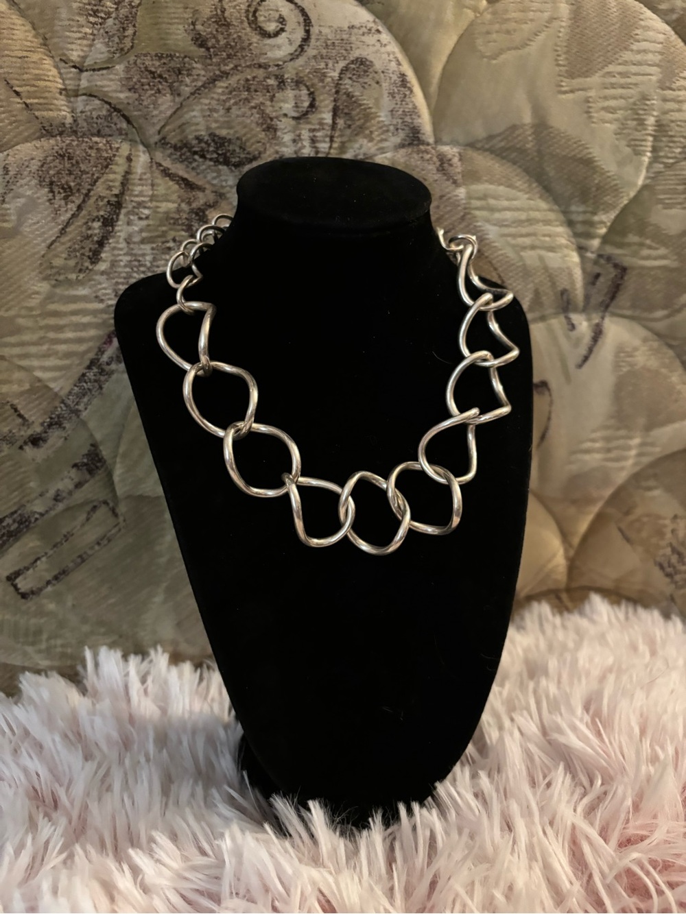 Silpada 925 Sterling Silver Linked Statement Necklace - 16 inches